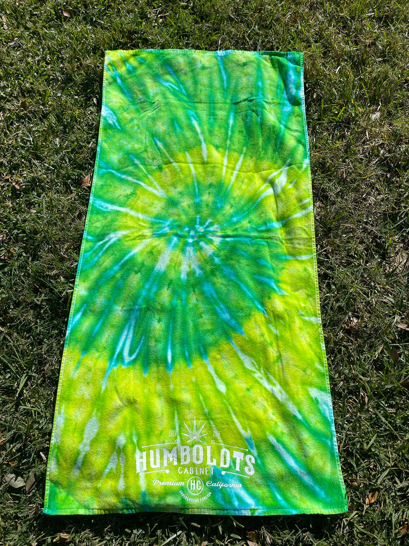 Hand-Dyed Tie-Dye Beach Towel